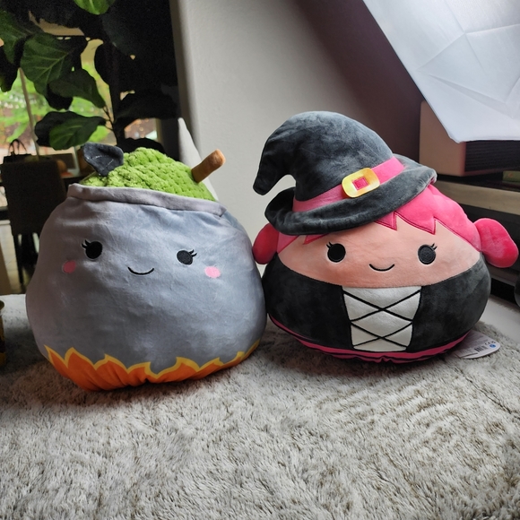 Squishmallow 12" Wexla The Witch And Johanna Flip-A-Mallow Halloween 2022 Black - Picture 1 of 8